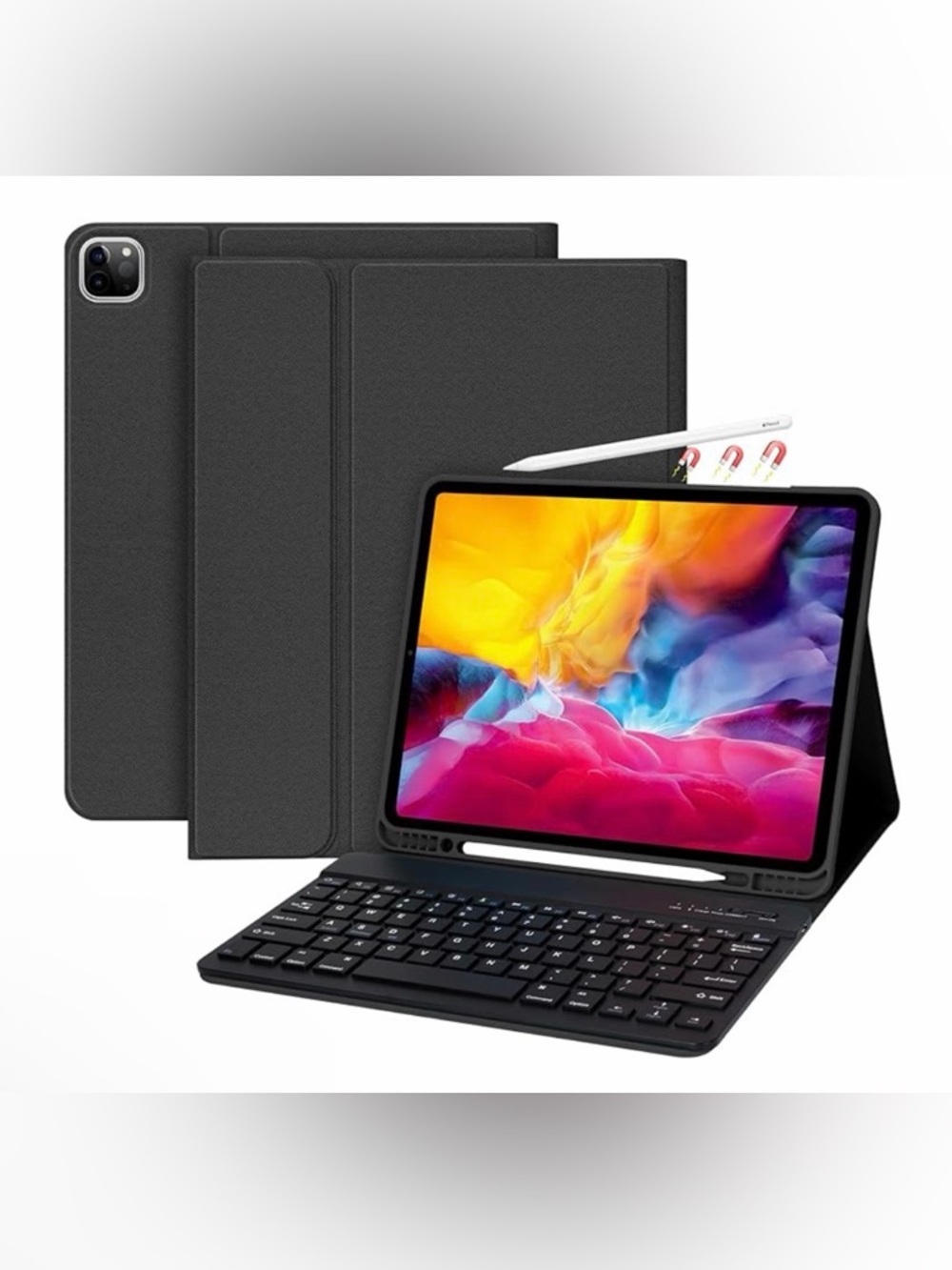iPad 13in Case with Wireless Detachable Keyboard- with Pencil Holder